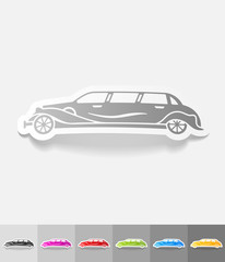 Naklejka premium realistic design element. limousine