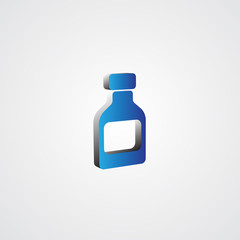 Blue 3d Medicine Bottle illustration