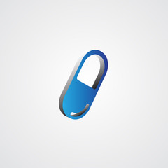 Blue 3d Pill illustration
