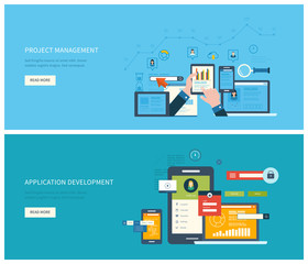 Project management and application development concept