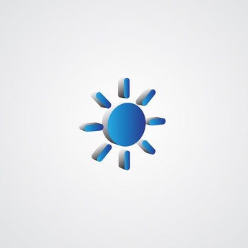 Blue 3d Sun illustration