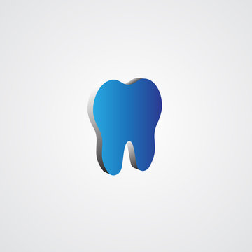 Blue 3d Tooth illustration