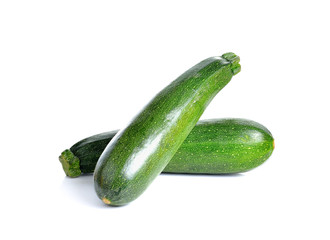 Fresh zuchini on white background