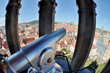 Prague, Czech Republic, view from the tower - obrazy, fototapety, plakaty