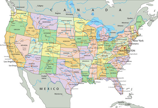 Us Map With Cities Images – Browse 158,760 Stock Photos, Vectors, and Video  | Adobe Stock