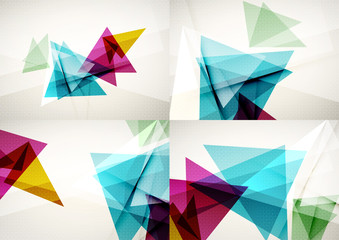Set of angle and straight lines design abstract backgrounds