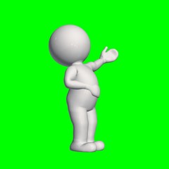 3D people - speech 1 - green screen