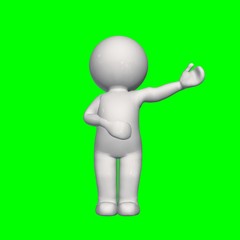 3D people - speech 2 - green screen