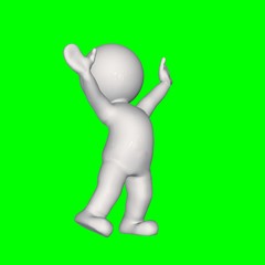 3D people - lift 2 - green screen