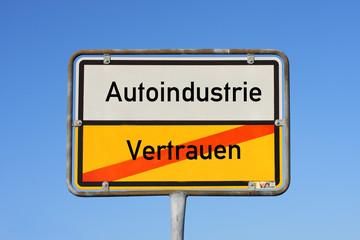 Schild Autoindustrie 