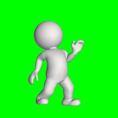 3D people - helpless 1- green screen