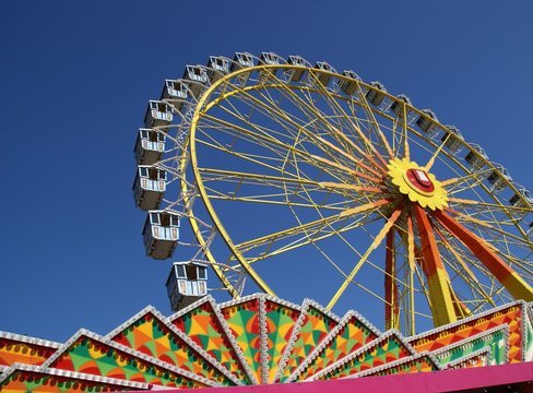 Riesenrad, M&uuml;chen, Wiesn, Oktoberfest, Fahrgesch&auml;ft