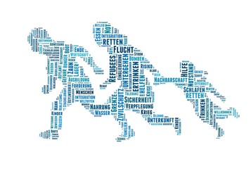 Flüchtling Familie, Symbol