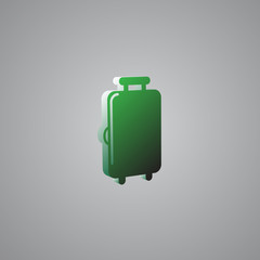 Luggage Green 3d  illustration
