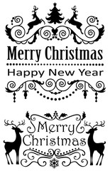 Merry Christmas banners.