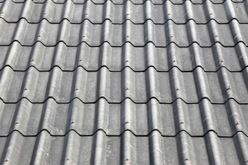 Old weathered tile roof.