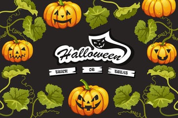 halloween pumpkins. vector illustration