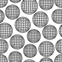 Vector seamless background. Geometrical background with circles of different sizes.