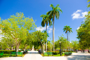 CIEGO DE AVILA, CUBA - SEPTEMBER 5, 2015: Downtown of Ciego de Avila the capital of Ciego de Avila Province