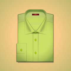 Vector illustration of a green shirt - 91943682