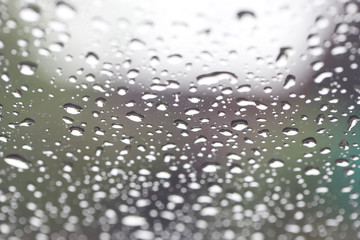 Rain drops on glass background.