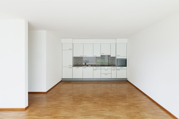 Obraz premium empty living room with kitchen