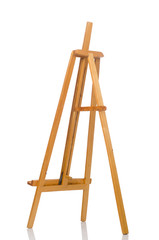 Easel isolated on the white background