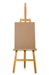 Easel isolated on the white background