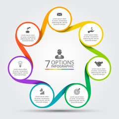 Vector circle element for infographic.