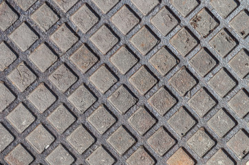 Part of metal manhole cover