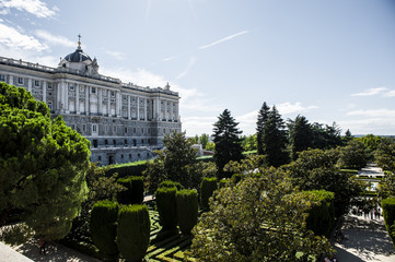 Giardini Sabatini e palazzo reale, Madrid, Spagna