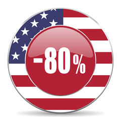 80 percent sale retail icon