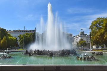 fountain, Schwarzenberg square, Vienna