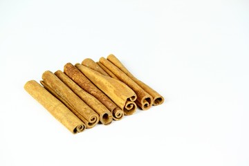 cinnamon isolated on white background