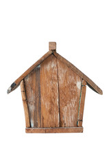 Obraz na płótnie Canvas Wooden bird house isolated