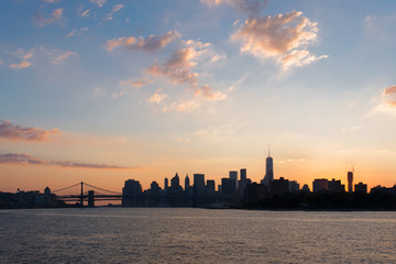 Fototapeta na wymiar New York at sunset