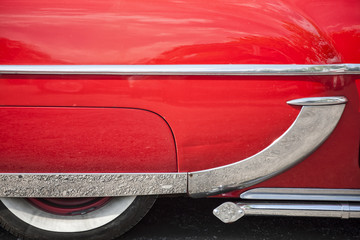 Naklejka premium Side detail of a US vintage car