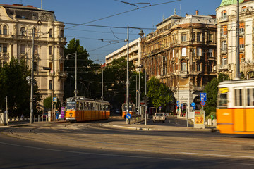 Fototapeta na wymiar tram in budapest