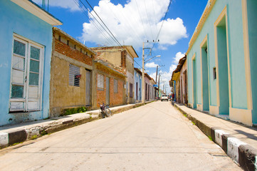 SANCTI SPIRITUS, CUBA - SEPTEMBER 5, 2015: Latin for Holy Spirit. It is one of the oldest Cuban European settlements.