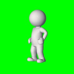 3D people - stand 6 - green screen
