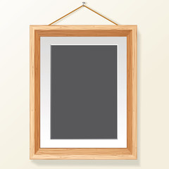 Photo Frame on Wall. Vector Image