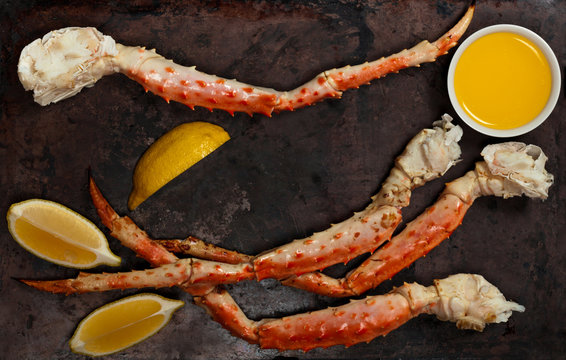Snow Crab Legs. Selective focus.