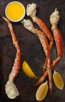 Snow Crab Legs. Selective focus.