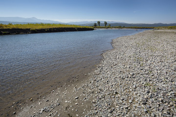 Buffalo Fork River channel in plains of northern Jackson Hole.