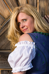Fototapeta premium Bavarian Woman in traditional clothing, Oktoberfest - Series 1/21