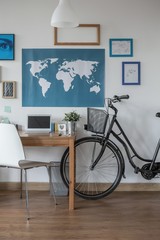 Urban bike near desk