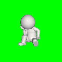 3D people - thinks 5 - green screen