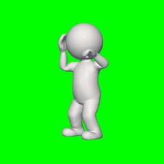 3D people - thinks 7 - green screen