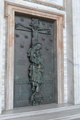 Rome. Holy Door of Papal Archbasilica of St. John in the Lateran