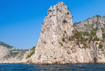 Fototapeta premium Coastal landscape with rocks of Capri island